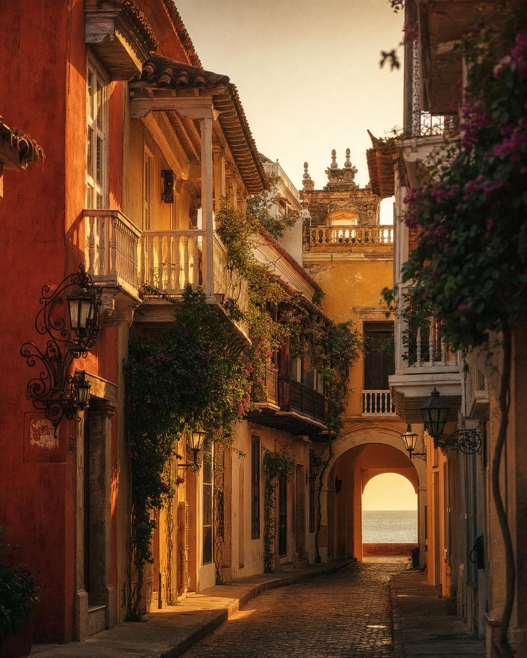 Cartagena coast at golden hour